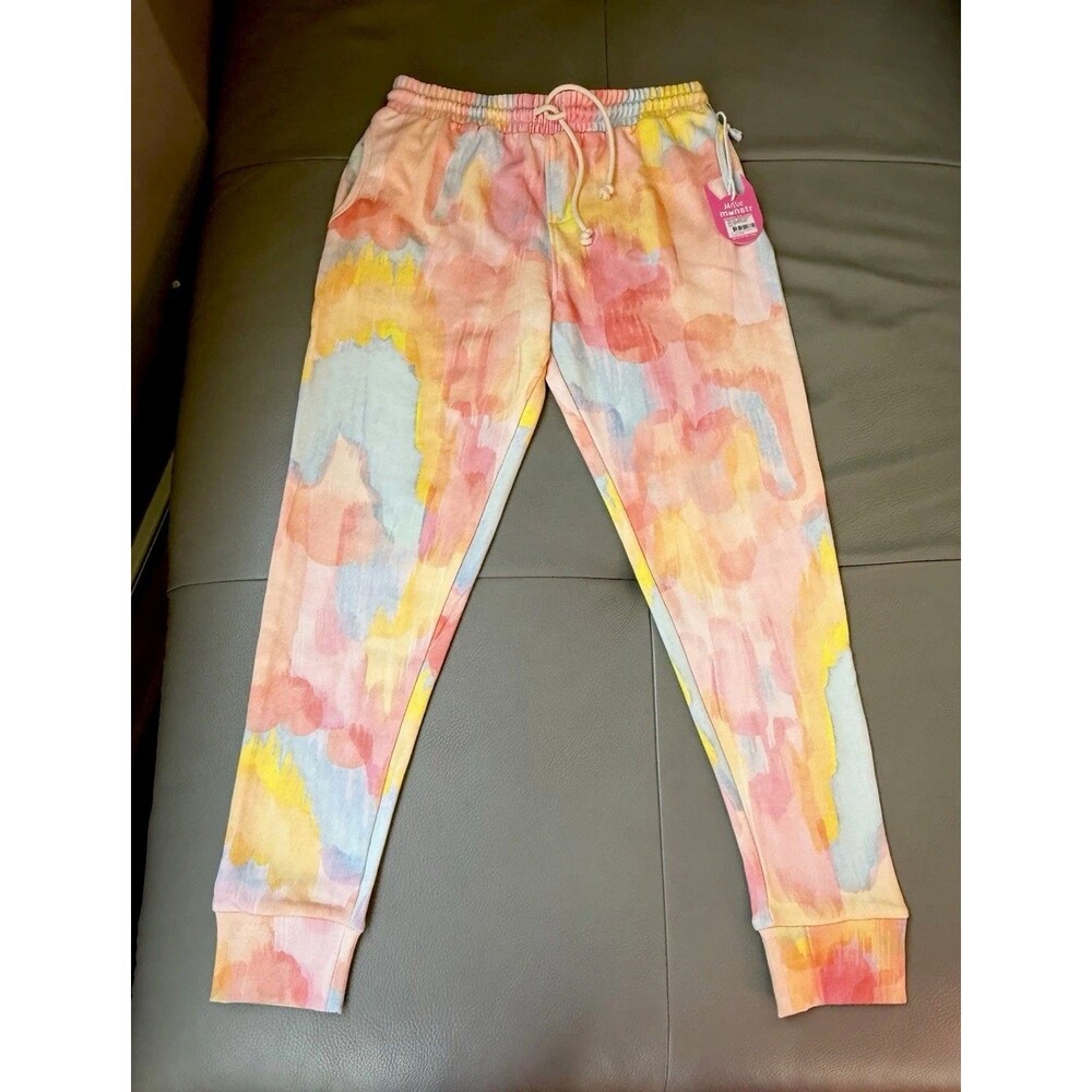 $65 NWT Missie Munster Wildmoon Watercolour Jogger Pants Girls Sz 14 Pastel